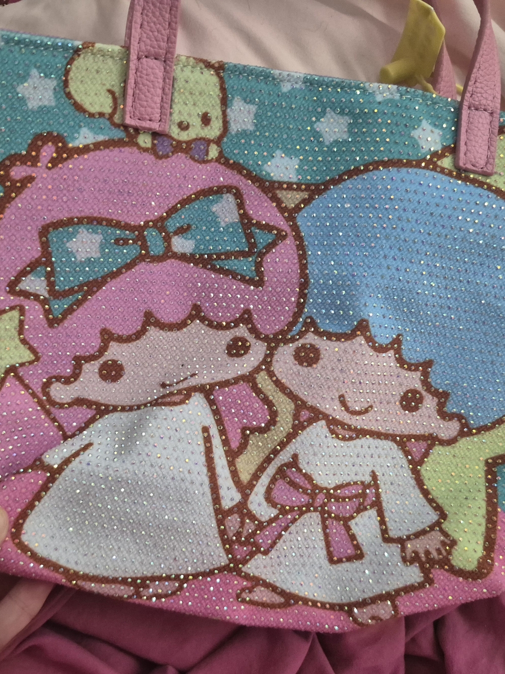 Sanrio Pink and Blue Sequin Little Twin Stars Crossbody Bag